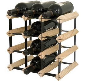 Enlarge Bordex 12 Bottle Wine Rack - Natural Finish