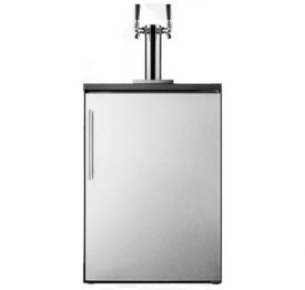 Enlarge Summit SBC490BISSHVTWIN 6.4 Cu. Ft. Built-In Dual Faucet Kegerator with Stainless Steel Door