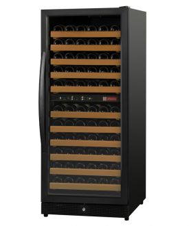 Enlarge Allavino MWR-1212-BR-C 111 Bottle Dual-Zone Wine Cellar Refrigerator - Black Cabinet and Door - Right Hinge