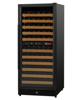 Enlarge Allavino MWR-1212-BL 121 Bottle Dual-Zone Wine Cellar Refrigerator - Black Cabinet and Door - Left Hinge - Straight Handle