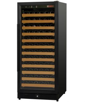 Enlarge Inventory Clearance - Allavino MWR-1271-BR 122 Bottle Wine Cellar Refrigerator - Black Cabinet and Door - Right Hinge - Straight Handle