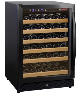 Enlarge Allavino MWR-541-BL-C 51 Bottle Wine Cooler Refrigerator - Black Cabinet with Black Door and Curved Handle