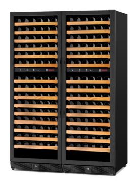 Enlarge Allavino MWR-2X1682-BB 340 Bottle Multi Zone Wine Cellar - Black Cabinet and Door