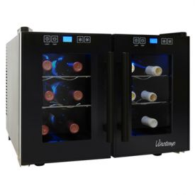 Enlarge Vinotemp VT-12TEDTS-2Z 12-Bottle Dual-Zone Thermoelectric Wine Cooler