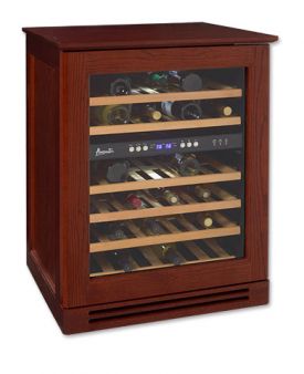 Enlarge Avanti WCR534WDZD-M 46 Bottle Wood Cabinet Dual Zone Wine Cooler - Mahogany