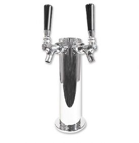 Enlarge D4743DT Chrome Plated Metal Dual Faucet Draft Beer Tower - 3