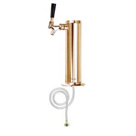 Enlarge Polished Brass 1-Faucet Keg Beer Tower - 3