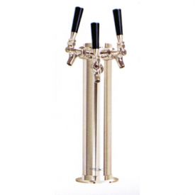 Enlarge Polished Brass Triple Faucet Draft Beer Tower - 3