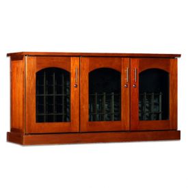 Enlarge Le Cache Contemporary Credenza - 115 -Bottle Wine Cellar - Provincial Finish