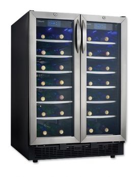 Enlarge Customer Return - Danby DWC2727BLS Dual Zone 54-Bottle Wine Refrigerator