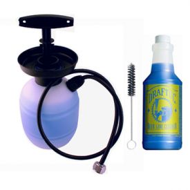 Enlarge Draftec Deluxe Hand Pump Pressurized Keg Beer Kegerator Cleaning Kit w/ 32 oz. Cleaner