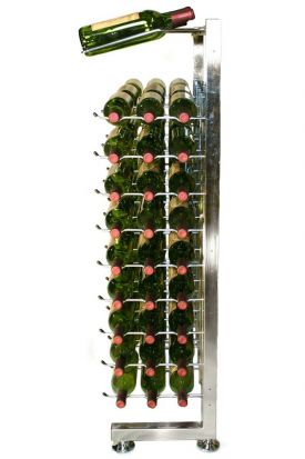 Enlarge VintageView IDR3-H-K 90 Bottle Half Island Display Rack - Satin Black Finish
