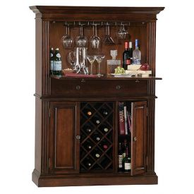 Enlarge Howard Miller 690-006 Seneca Falls Hide-A-Bar Wine & Spirits Cabinet