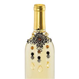 Enlarge Jeweled Flower Wine Bottle Jewelry™
