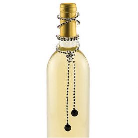 Enlarge Bejeweled Black Gem Wine Bottle Jewelry™
