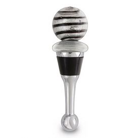 Enlarge Contempo Glass Stripped Wine Bottle Stopper