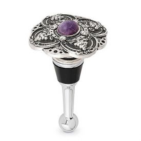 Enlarge Stone Filigree Wine Bottle Stopper
