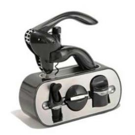 Enlarge Metrokane 2703 Houdini Black Lever Corkscrew w/ Stand