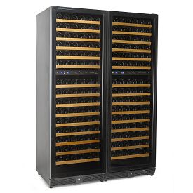 Enlarge N'Finity 340 Bottle Multi-Temp Wine Cellar - Black Cabinet with Black Door