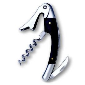 Enlarge Dark Wood and Stainless Steel Curved Waiter's Wine Opener