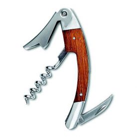 Enlarge Bamboo and Stainless Steel Curved 3194 Waiter's Wine Opener