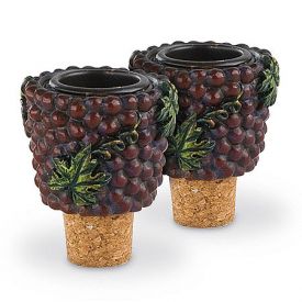 Enlarge Grapevine Taper Holder & Bottle Stopper