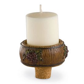 Enlarge Wine Barrel Votive Holder & Bottle Stopper