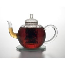 Enlarge BonJour 53749 C�leste 34-oz. Glass Teapot Set w/ Creamer & Sugar, Glass Infuser