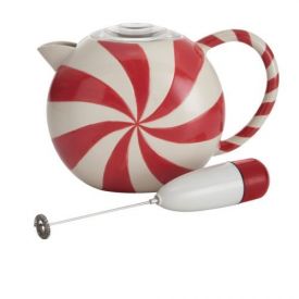 Enlarge BonJour 53874 32-oz. BonJour Peppermint Swirl Hot Chocolate Pot