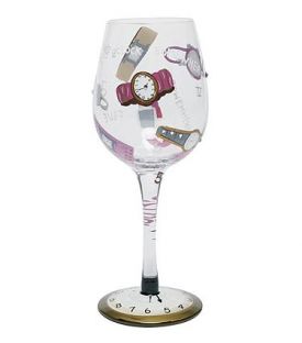 Enlarge It's 5 O'Clock Somewhere Wine Glass by Lolita Love My Wine Stemware Collection