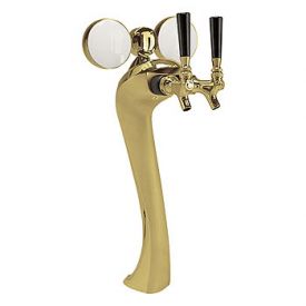 Enlarge 6602-G-A-M Sexy Beer Tower, 2 Faucet, Chrome Finish, Air Cooled, Illuminated Medallion
