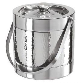 Enlarge Oggi 7235 Hammered Stainless Steel Double-Wall Ice Bucket