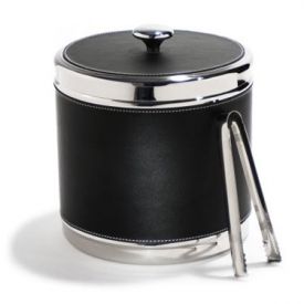 Enlarge Metrokane 7400 VIP Black Faux-Leather Ice Bucket