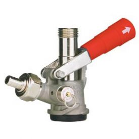 Enlarge 7485E-R - D System Keg Tap Coupler w/ Red Lever Handle