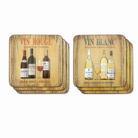 Enlarge Vin Rouge/Vin Blanc Coaster Set