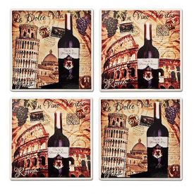 Enlarge Ciao Italia Stoneware Coaster Set