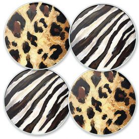 Enlarge Wild Spirits Glass Coaster Set