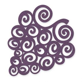 Enlarge Purple Swirled Grapes - Felt Coasters