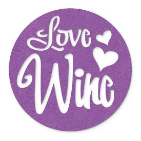 Enlarge Lavender Love Wine - Felt Coasters