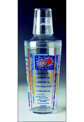 Enlarge Plastic Recipe Cocktail Shaker 3-Piece Set