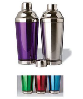 Enlarge Double Wall Stainless Steel Cocktail Shaker - Blue