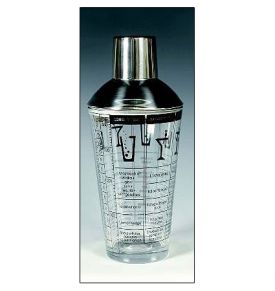 Enlarge Glass and Stainless Steel Recipe Cocktail Shaker