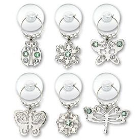 Enlarge Urban Garden Suction Cup My Glass� Wine Charms