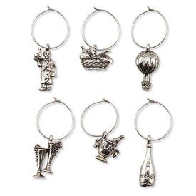 Enlarge Vintage My Glass� Wine Charms