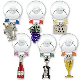 Enlarge Silver Plated Wine Party Suction Cup My GlassŪ Wine Charms