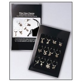 Enlarge Land & Sea Wine Glass Charms Collection Set - Black Box