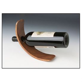 Enlarge Curved Single Bottle Wood Wine Stand