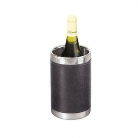 Enlarge Oggi 9337.3 Faux Leather & S/S Double Wall Wine Cooler
