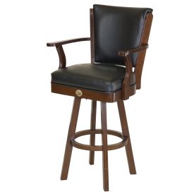Enlarge Anheiuser Busch Budweiser® Bowtie Bar Stool w/ Backrest - AB-53110