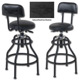 Enlarge Harley-Davidson� HDL-12206 - Nostalgic B&S Adjustable Barstool